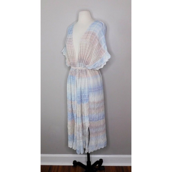 Anthropologie KNITTED & KNOTTED Pastel Ombré Beach Duster Cardigan Medium Petite - Picture 6 of 14